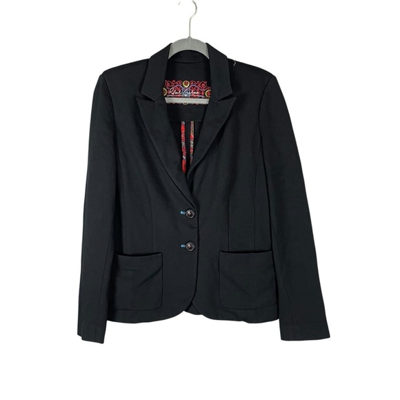 Robert Graham Knowledge Wisdom Truth Black Blazer Jacket Size 6 - Picture 1 of 8